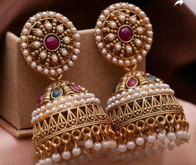 Traditional Wear Designer Zumkha Earrings Wholesale Shop In Surat
